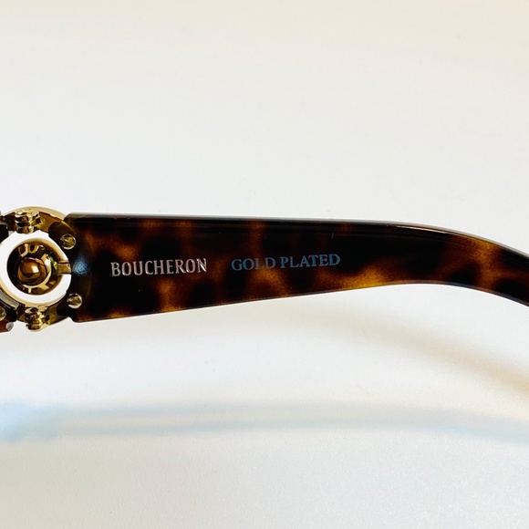 BOUCHERON SUNGLASSES BOU 81 AX5 W/ CRYSTALS and GOLD Hardware